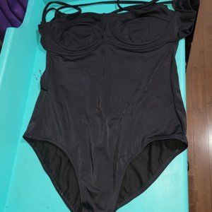 Women's Black One-Piece Billabong Swimsuit, size Large